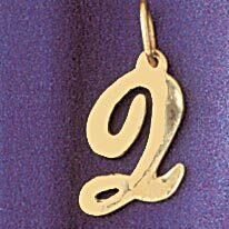 Dazzlers Jewelry Initial Q Pendant Necklace Charm Bracelet in Yellow, White or Rose Gold 9561q, MPN…