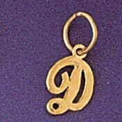 Dazzlers Jewelry Initial D Pendant Necklace Charm Bracelet in Yellow, White or Rose Gold 9562d, MPN…