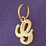 Dazzlers Jewelry Initial G Pendant Necklace Charm Bracelet in Yellow, White or Rose Gold 9562g, MPN…
