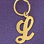 Dazzlers Jewelry Initial L Pendant Necklace Charm Bracelet in Yellow, White or Rose Gold 9562l, MPN…