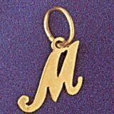 Initial M Pendant Necklace Charm Bracelet in Yellow, White or Rose Gold 9562m
