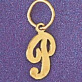 Dazzlers Jewelry Initial P Pendant Necklace Charm Bracelet in Yellow, White or Rose Gold 9562p, MPN…
