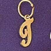 Dazzlers Jewelry Initial T Pendant Necklace Charm Bracelet in Yellow, White or Rose Gold 9562t, MPN…