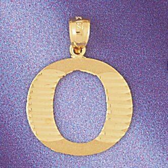Initial O Pendant Necklace Charm Bracelet in Yellow, White or Rose Gold 9572o