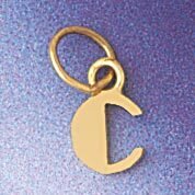 Dazzlers Jewelry Initial C Pendant Necklace Charm Bracelet in Yellow, White or Rose Gold 9567c, MPN…