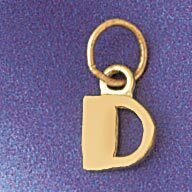 Dazzlers Jewelry Initial D Pendant Necklace Charm Bracelet in Yellow, White or Rose Gold 9567d, MPN…