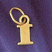 Dazzlers Jewelry Initial I Pendant Necklace Charm Bracelet in Yellow, White or Rose Gold 9567i, MPN…