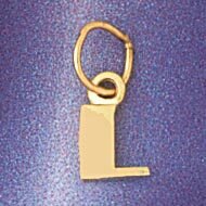 Dazzlers Jewelry Initial L Pendant Necklace Charm Bracelet in Yellow, White or Rose Gold 9567l, MPN…