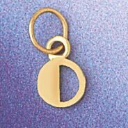 Initial O Pendant Necklace Charm Bracelet in Yellow, White or Rose Gold 9567o