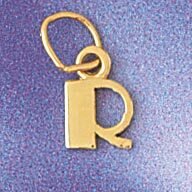 Dazzlers Jewelry Initial R Pendant Necklace Charm Bracelet in Yellow, White or Rose Gold 9567r, MPN…
