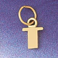 Dazzlers Jewelry Initial T Pendant Necklace Charm Bracelet in Yellow, White or Rose Gold 9567t, MPN…