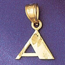 Dazzlers Jewelry Initial A Pendant Necklace Charm Bracelet in Yellow, White or Rose Gold 9568a, MPN…