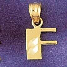 Dazzlers Jewelry Initial F Pendant Necklace Charm Bracelet in Yellow, White or Rose Gold 9568f, MPN…