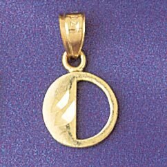 Dazzlers Jewelry Initial O Pendant Necklace Charm Bracelet in Yellow, White or Rose Gold 9568o, MPN…