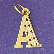 Dazzlers Jewelry Initial A Pendant Necklace Charm Bracelet in Yellow, White or Rose Gold 9569a, MPN…