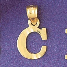 Dazzlers Jewelry Initial C Pendant Necklace Charm Bracelet in Yellow, White or Rose Gold 9570c, MPN…