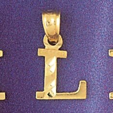 Dazzlers Jewelry Initial L Pendant Necklace Charm Bracelet in Yellow, White or Rose Gold 9570l, MPN…