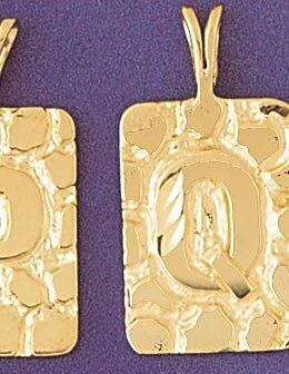 Dazzlers Jewelry Initial Q Pendant Necklace Charm Bracelet in Yellow, White or Rose Gold 9576q, MPN…