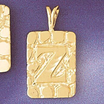 Initial Z Pendant Necklace Charm Bracelet in Yellow, White or Rose Gold 9576z