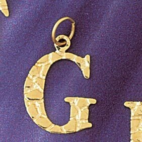 Dazzlers Jewelry Initial G Pendant Necklace Charm Bracelet in Yellow, White or Rose Gold 9574g, MPN…