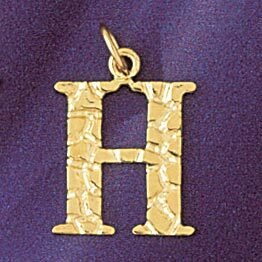 Dazzlers Jewelry Initial H Pendant Necklace Charm Bracelet in Yellow, White or Rose Gold 9574h, MPN…