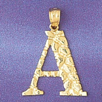 Initial A Pendant Necklace Charm Bracelet in Yellow, White or Rose Gold 9575a