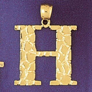 Dazzlers Jewelry Initial H Pendant Necklace Charm Bracelet in Yellow, White or Rose Gold 9575h, MPN…