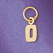 Dazzlers Jewelry Number 0 Pendant Necklace Charm Bracelet in Yellow, White or Rose Gold 95120, MPN:…
