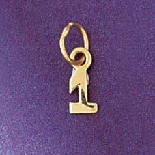 Dazzlers Jewelry Number 1 Pendant Necklace Charm Bracelet in Yellow, White or Rose Gold 95121, MPN:…