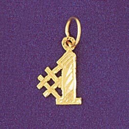 Dazzlers Jewelry Number 1 Pendant Necklace Charm Bracelet in Yellow, White or Rose Gold 9535, MPN: …