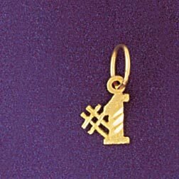 Dazzlers Jewelry Number 1 Pendant Necklace Charm Bracelet in Yellow, White or Rose Gold 9536, MPN: …