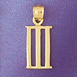 Dazzlers Jewelry Roman Number 3 Pendant Necklace Charm Bracelet in Yellow, White or Rose Gold 95463…