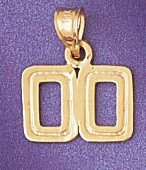 Dazzlers Jewelry Number Double 00 Pendant Necklace Charm Bracelet in Yellow, White or Rose Gold 951…
