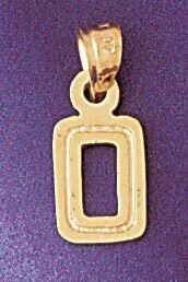 Dazzlers Jewelry Number 0 Zero Pendant Necklace Charm Bracelet in Yellow, White or Rose Gold 95110,…