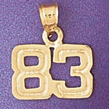 Dazzlers Jewelry Number 83 Pendant Necklace Charm Bracelet in Yellow, White or Rose Gold 951183, MP…