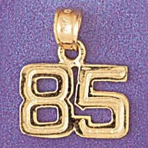 Dazzlers Jewelry Number 85 Pendant Necklace Charm Bracelet in Yellow, White or Rose Gold 951185, MP…