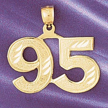 Dazzlers Jewelry Number 95 Pendant Necklace Charm Bracelet in Yellow, White or Rose Gold 950995, MP…