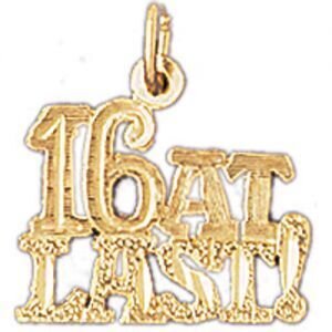 16 At Last Pendant Necklace Charm Bracelet in Yellow, White or Rose Gold 9684