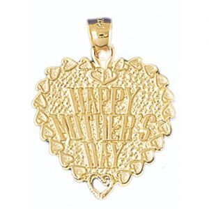 Dazzlers Jewelry Happy Mothers Day Pendant Necklace Charm Bracelet in Yellow, White or Rose Gold 97…