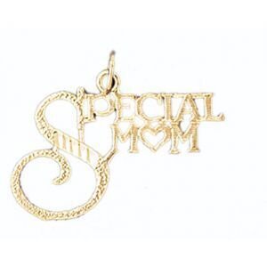Special Mom Pendant Necklace Charm Bracelet in Yellow, White or Rose Gold 9725