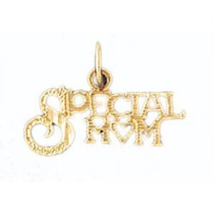 Special Mom Pendant Necklace Charm Bracelet in Yellow, White or Rose Gold 9727
