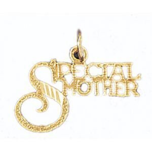 Special Mother Pendant Necklace Charm Bracelet in Yellow, White or Rose Gold 9729