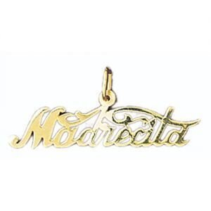 Madrecita Pendant Necklace Charm Bracelet in Yellow, White or Rose Gold 9764