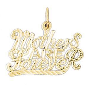 Mother Are Forever Pendant Necklace Charm Bracelet in Yellow, White or Rose Gold 9831
