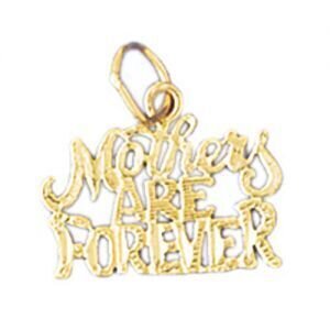 Mother Are Forever Pendant Necklace Charm Bracelet in Yellow, White or Rose Gold 9832
