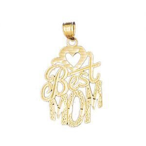 Dazzlers Jewelry Best Mom Pendant Necklace Charm Bracelet in Yellow, White or Rose Gold 9848, MPN: …