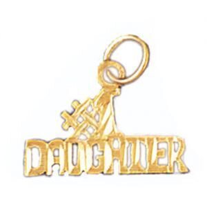Dazzlers Jewelry Number One Daughter Pendant Necklace Charm Bracelet in Yellow, White or Rose Gold …