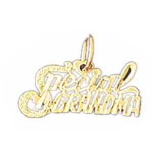 Special Grandma Grandmother Pendant Necklace Charm Bracelet in Yellow, White or Rose Gold 10005