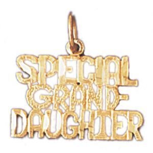Special Grand-Daughter Pendant Necklace Charm Bracelet in Yellow, White or Rose Gold 10031