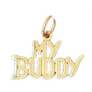 My Buddy Pendant Necklace Charm Bracelet in Yellow, White or Rose Gold 10111